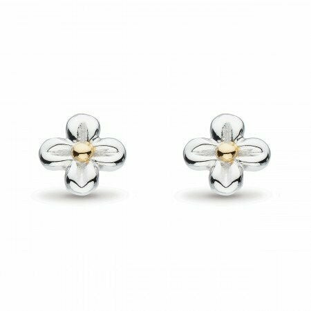 Silver Blossom Flyte Honey Flower Stud Earrings