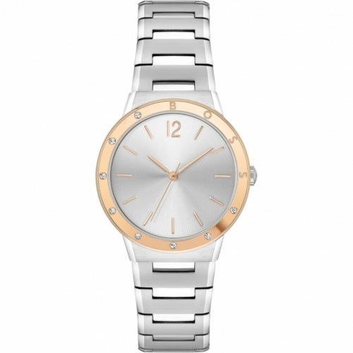 BOSS Breath Steel and Rose Silver Dial Ladies Watch