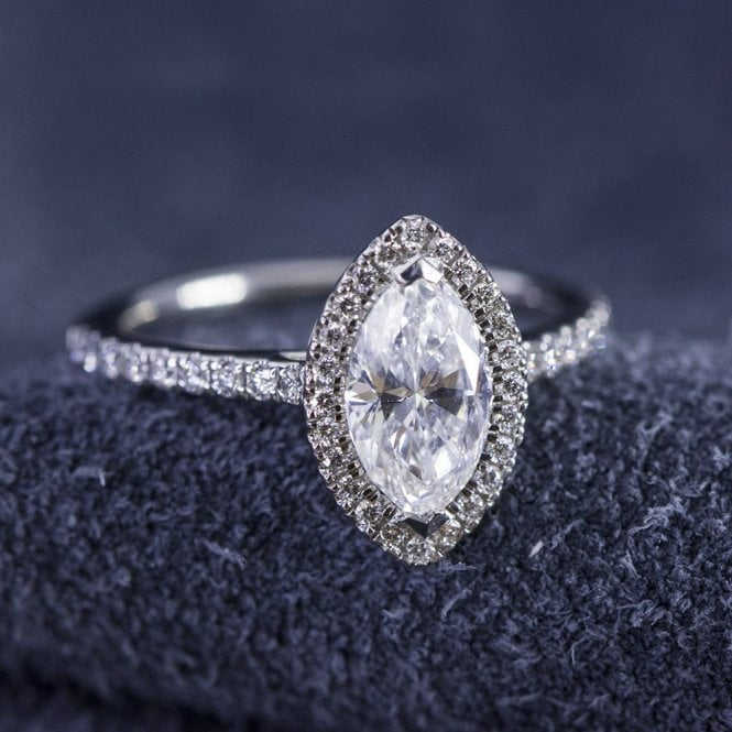 Platinum 1.80ct Marquise Cut Diamond Ring
