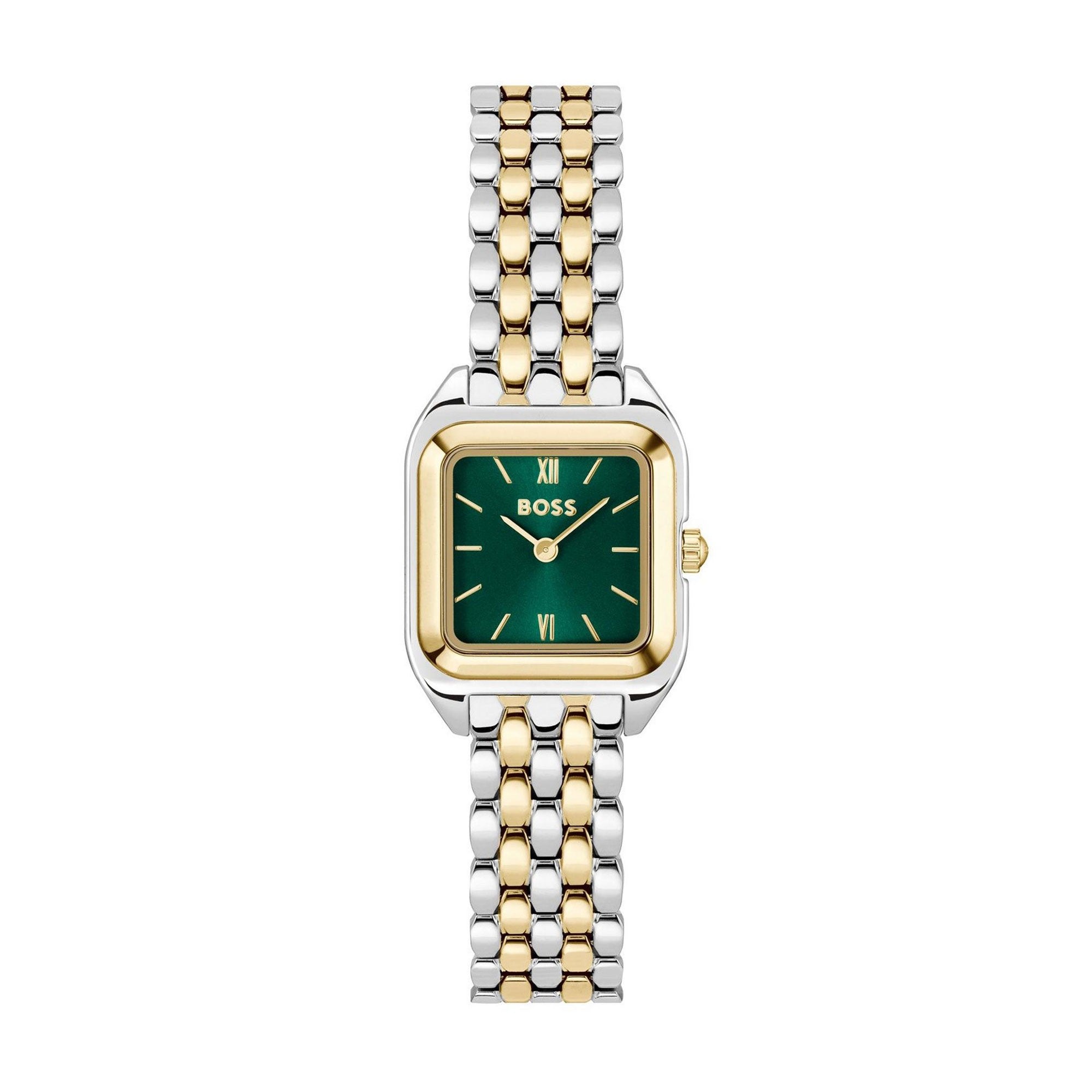 Boss Mae Petite Two-Tone 22.5mm Green Dial Ladies Watch