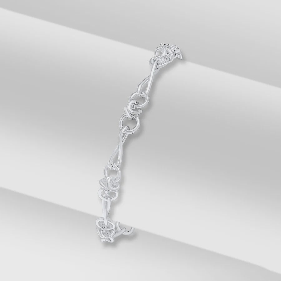 Silver 5.5mm Handmade Infinity Knot Bracelet