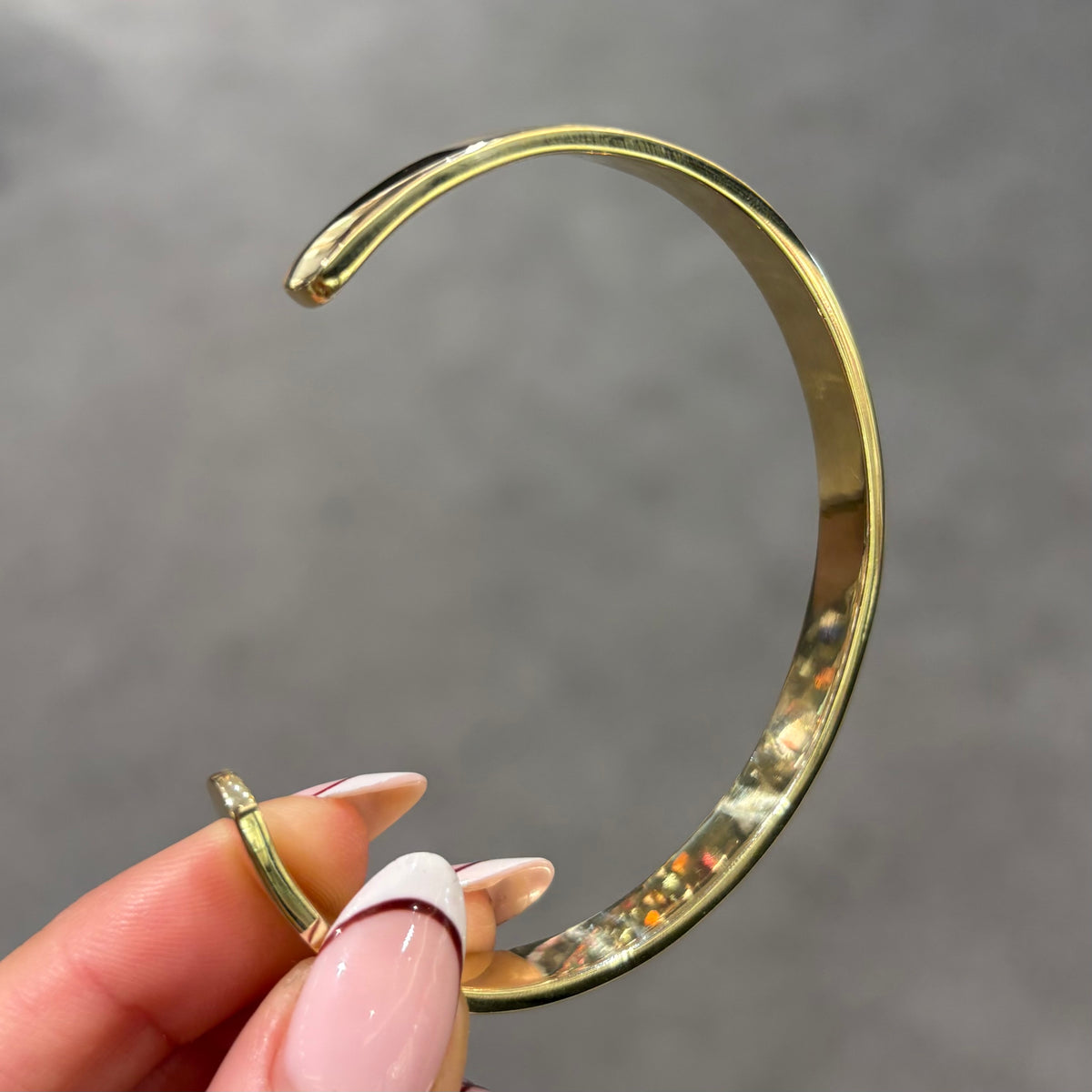 Pre-Owned 9ct Yellow Gold 7mm Cuff Bangle 28.6g