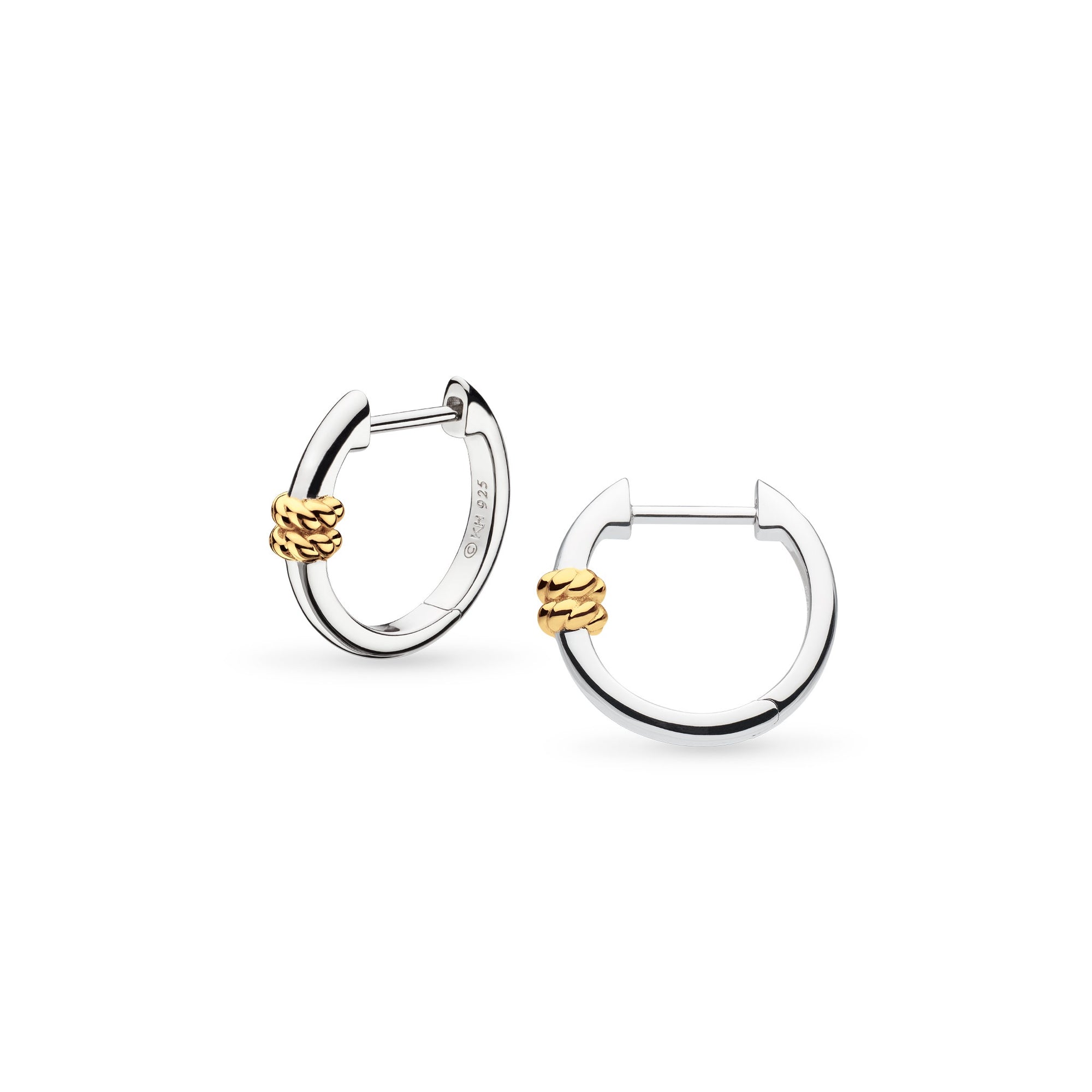 Silver Marina Rope Bar Hinged Hoops