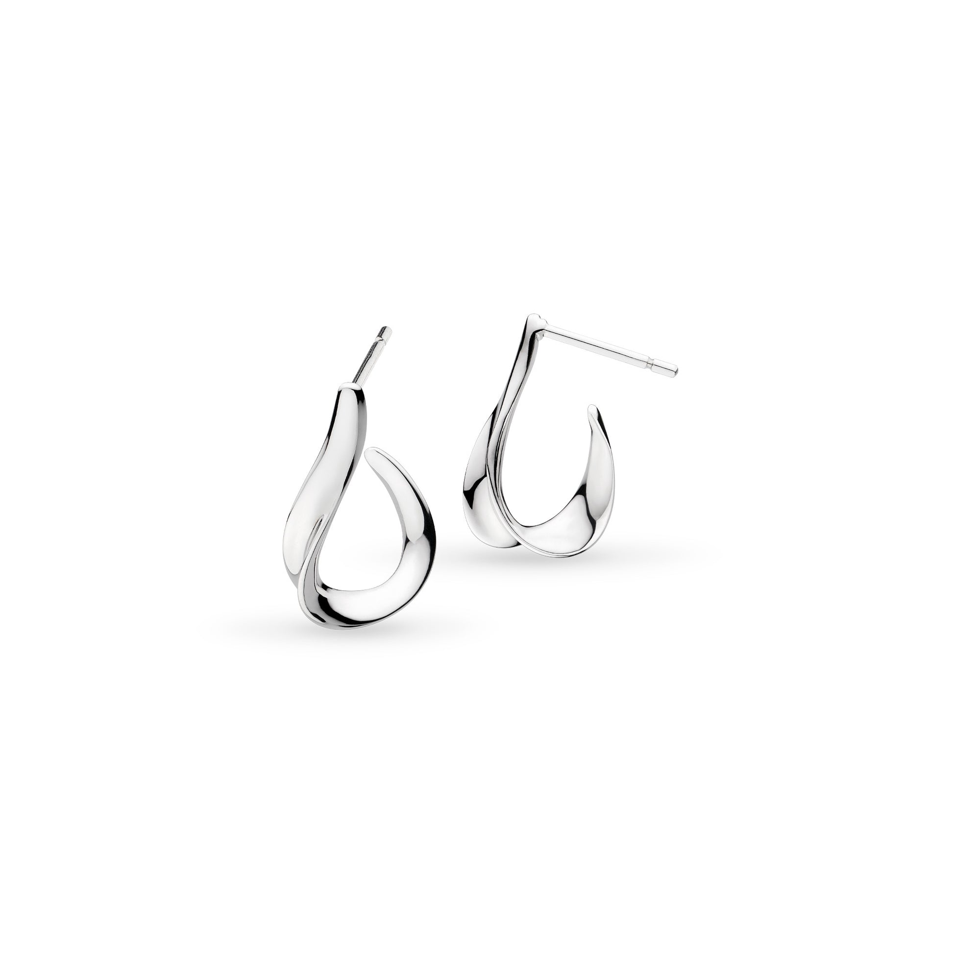 Silver Serenity Grande Hoop Stud Earrings
