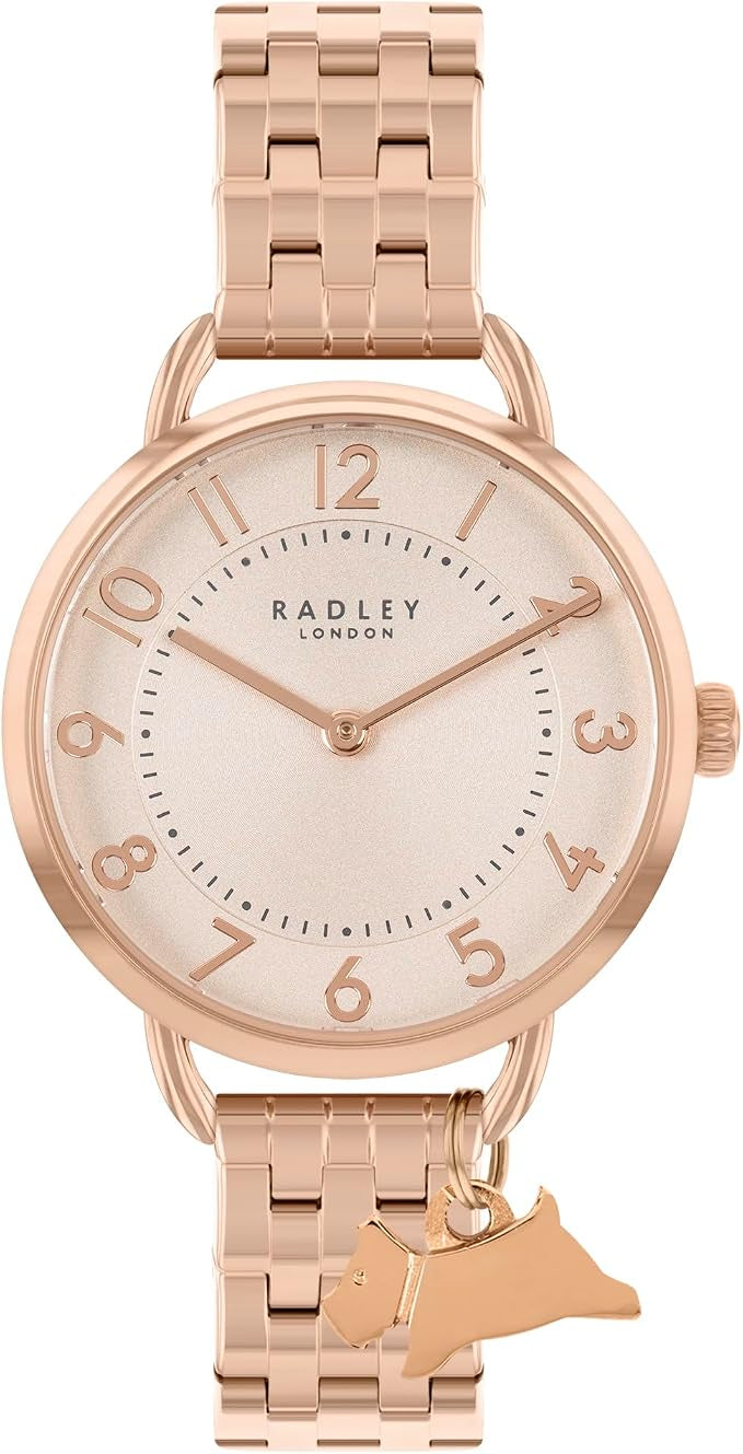 Ladies Rose Gold Plated 34mm Open Shoulder Watch