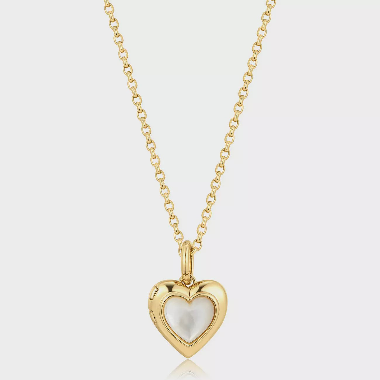 Silver Gold Plated Mother of Pearl Locket Mothers Day
