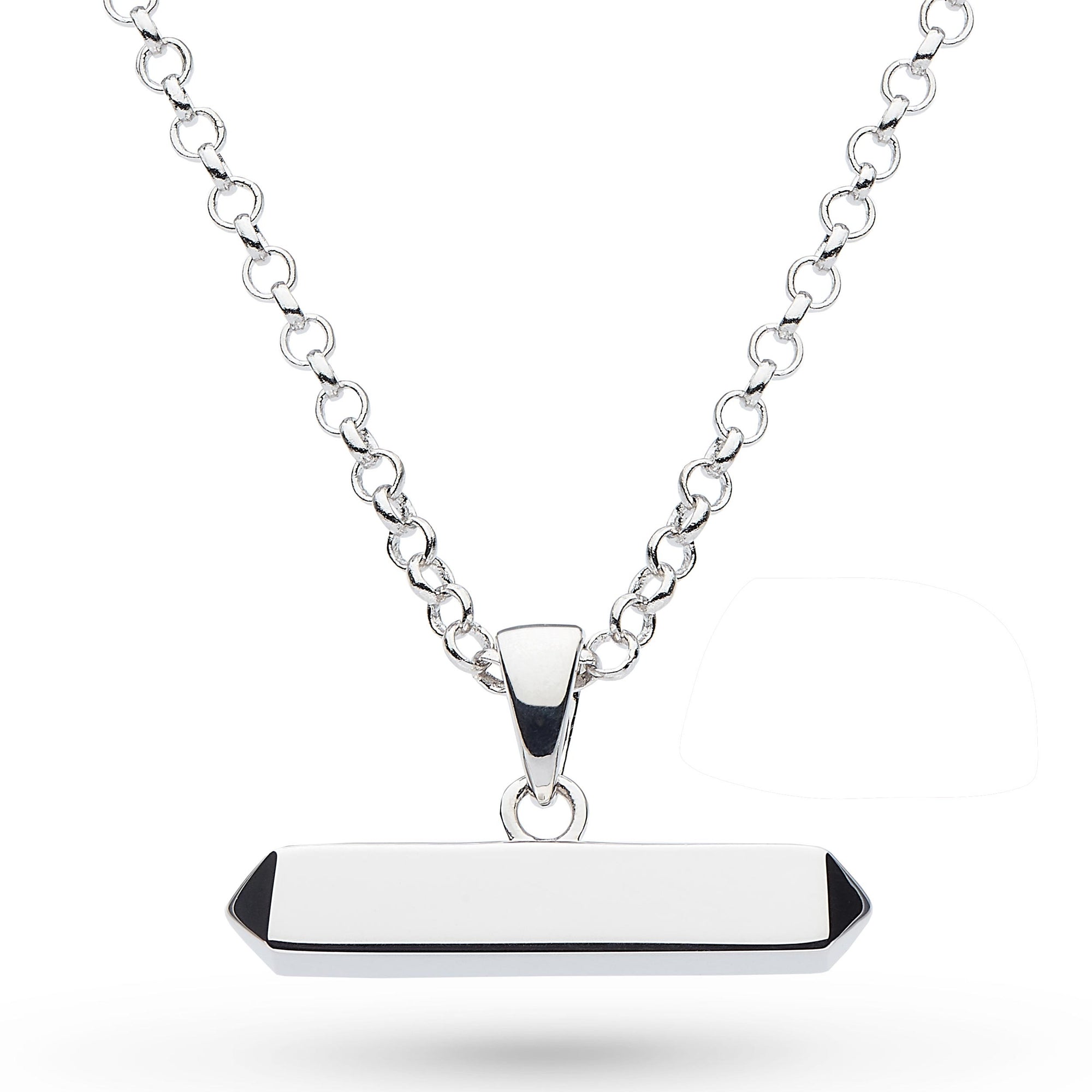 Silver Empire Manhattan Bar Necklace
