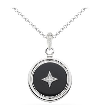 Silver Revival Astoria Nocturne Onyx Spinner Necklace