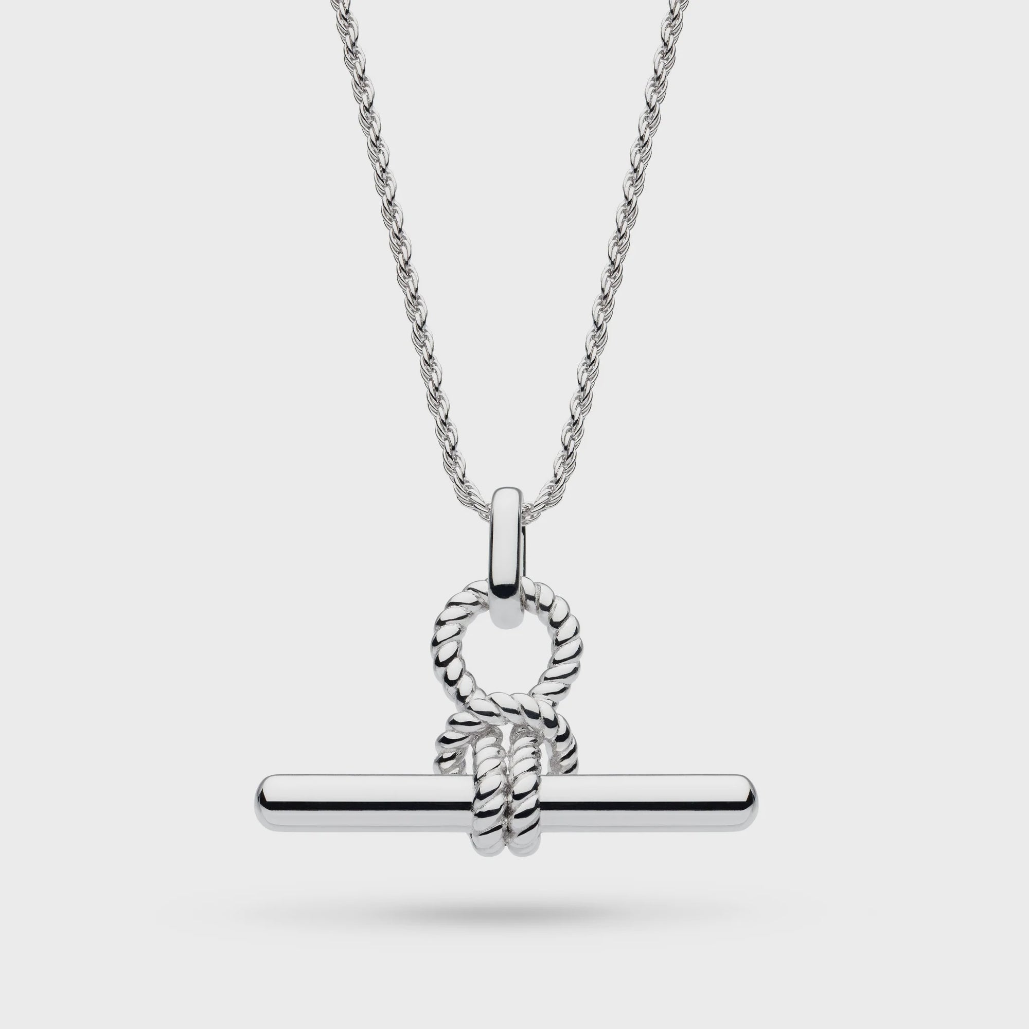Silver Marina Rope Knot T-Bar Grande Necklace