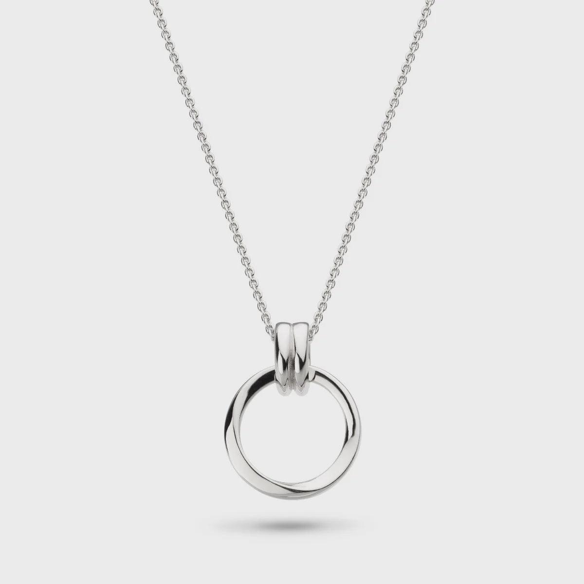Silver Bevel Unity Necklace