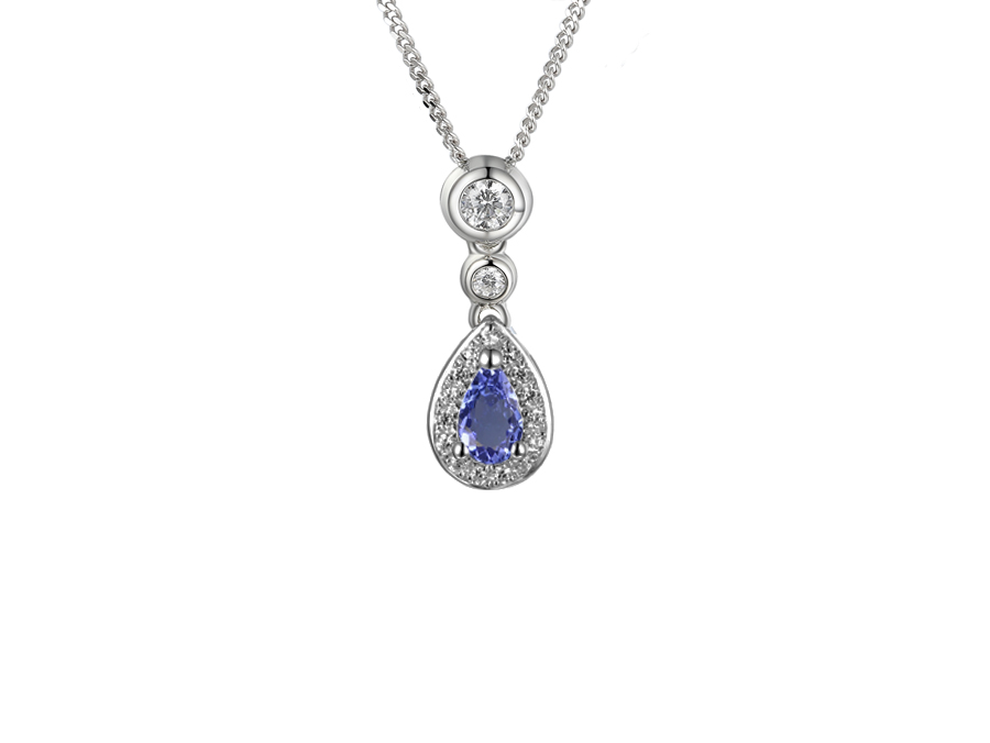 Sterling Silver Attitude Tanzanite Necklace