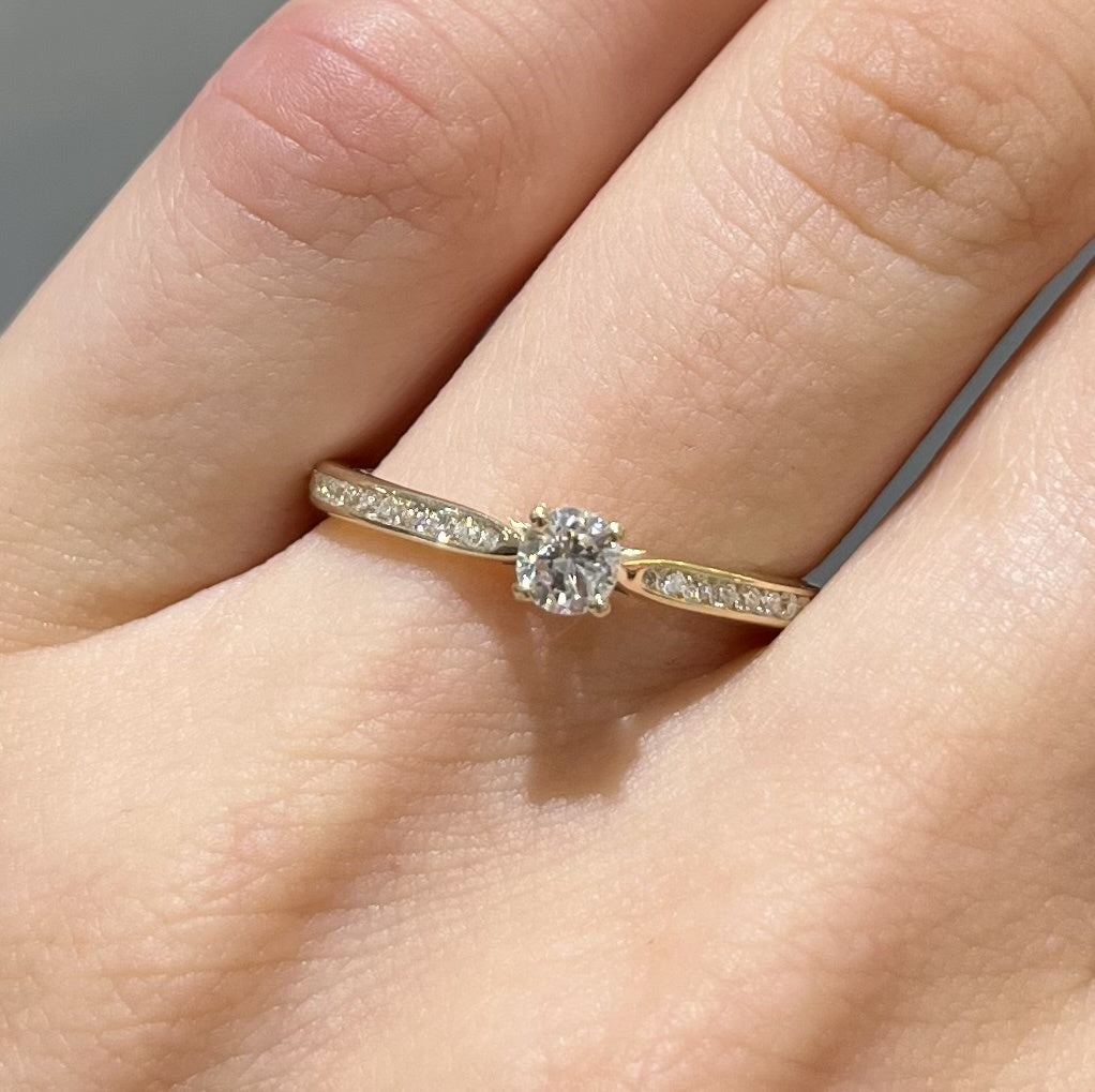 9ct Yellow Gold 0.30ct Diamond Solitaire Ring