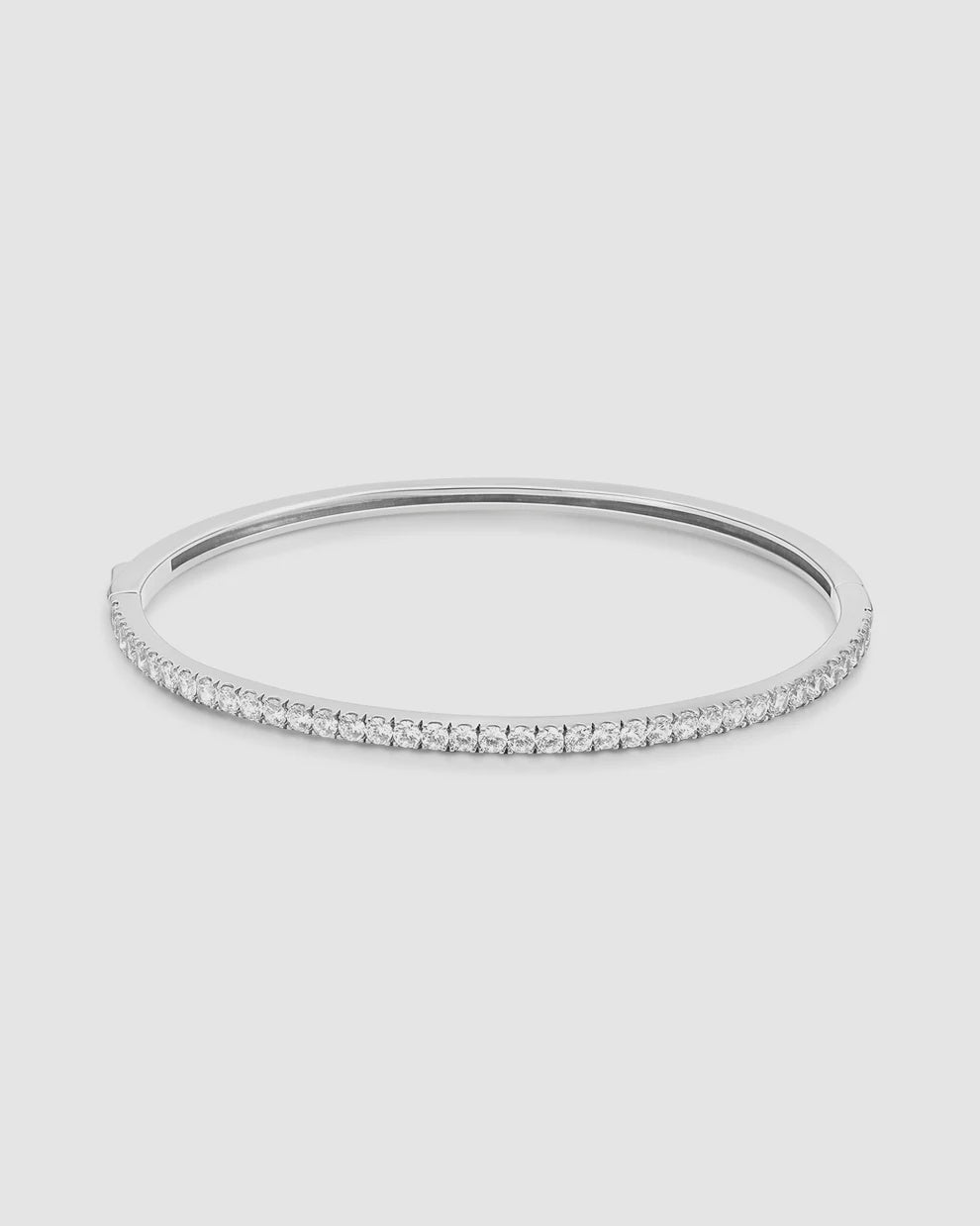 Silver Pavé Tennis Bangle