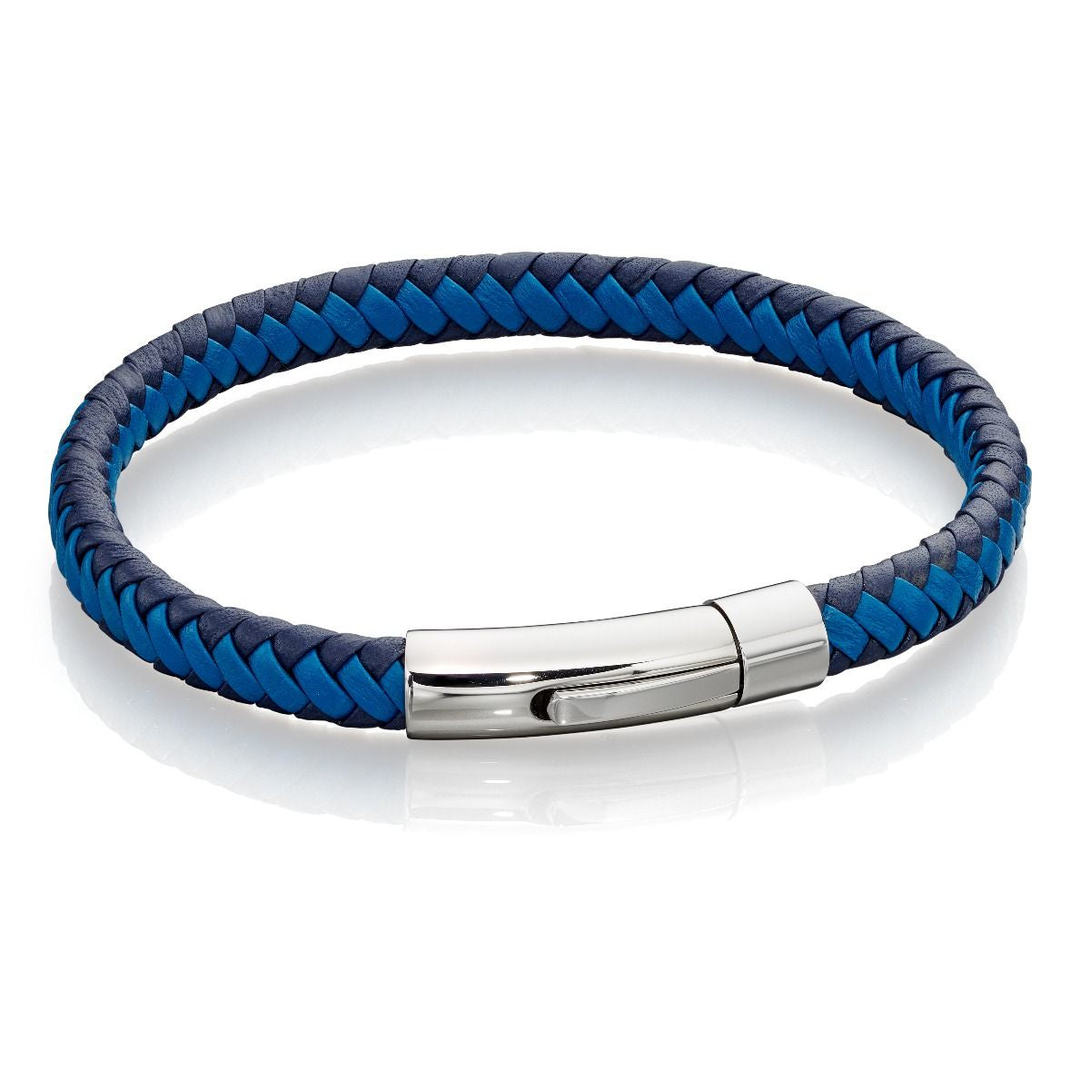 Multi-Tone Woven Leather Bracelet
