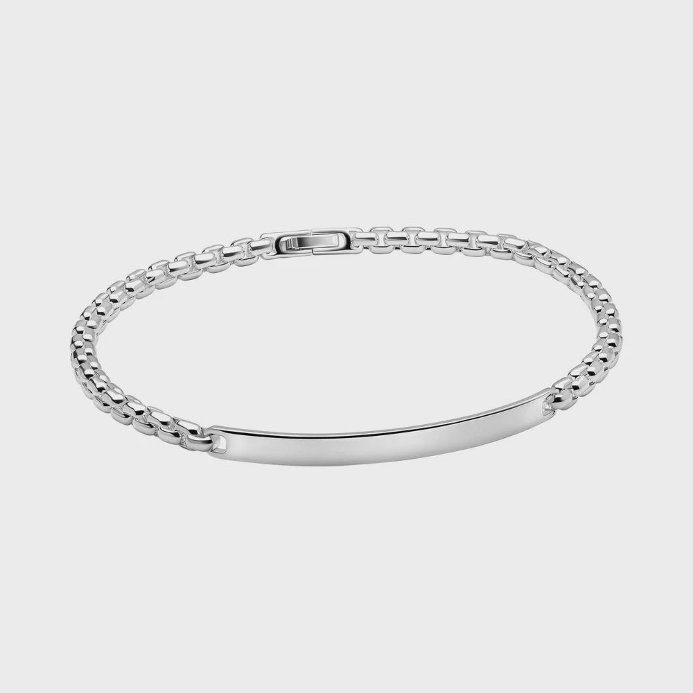 Classic Chain Bracelet with ID Bar