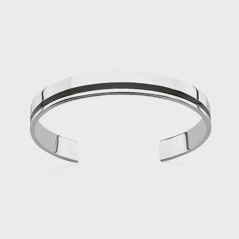 Steel and Resit Men's Bangle