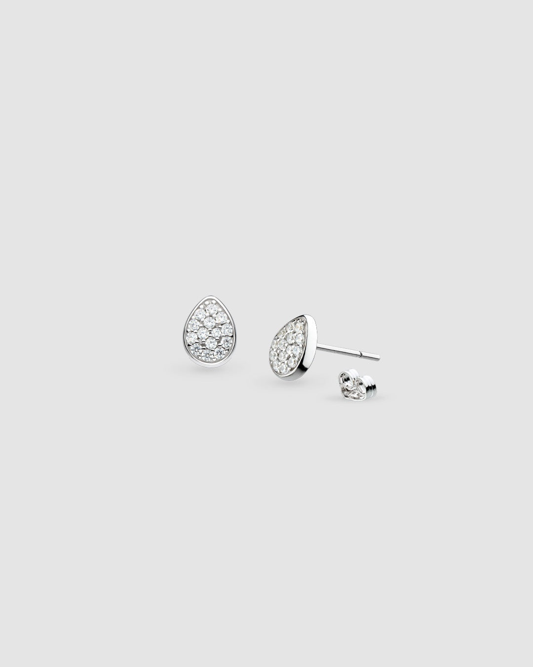 Coast Pebble Glisten Pave Large Stud Earrings