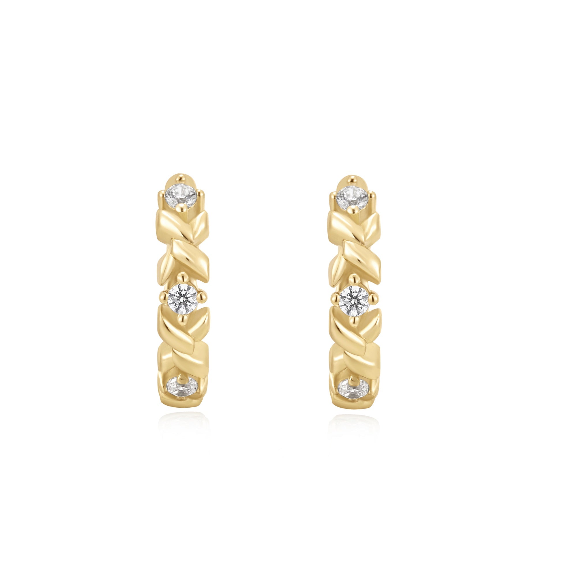 Silver Dusk Divas C/Zirconia Cross Huggies