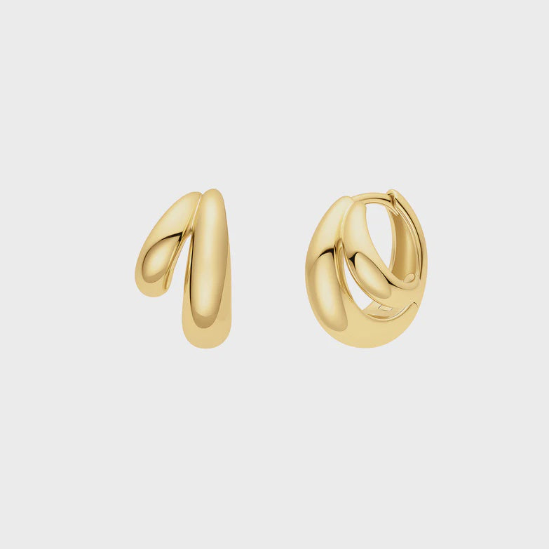 Dome Huggie Hoop Earrings