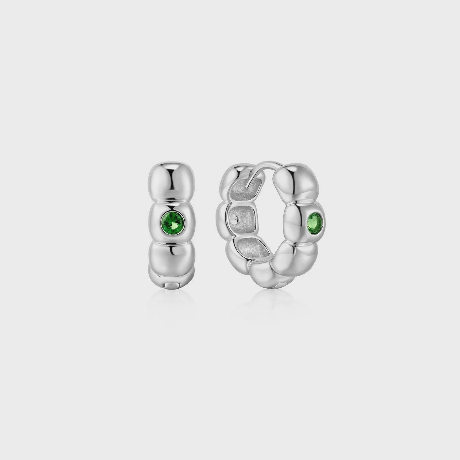 Ania Haie Reversible Puffy Huggie Hoop Earrings