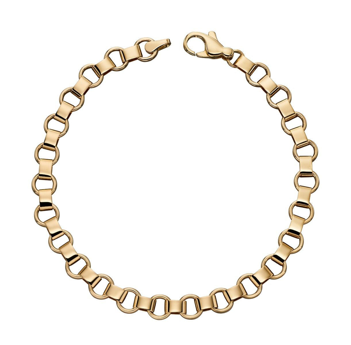 Circle Link Bracelet 9ct Yellow Gold