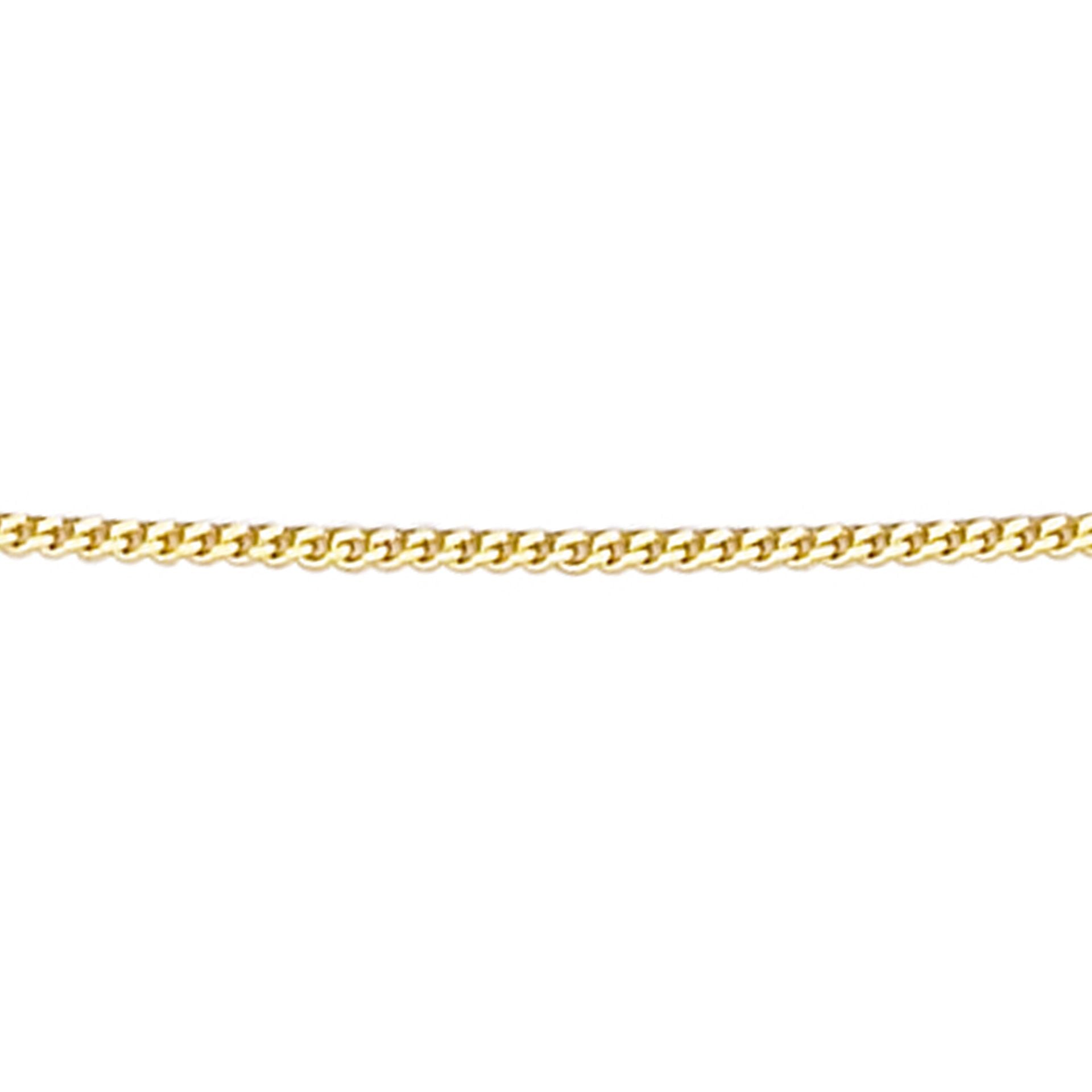 9ct Yellow Gold Diamond-Cut Curb Chain 46cm