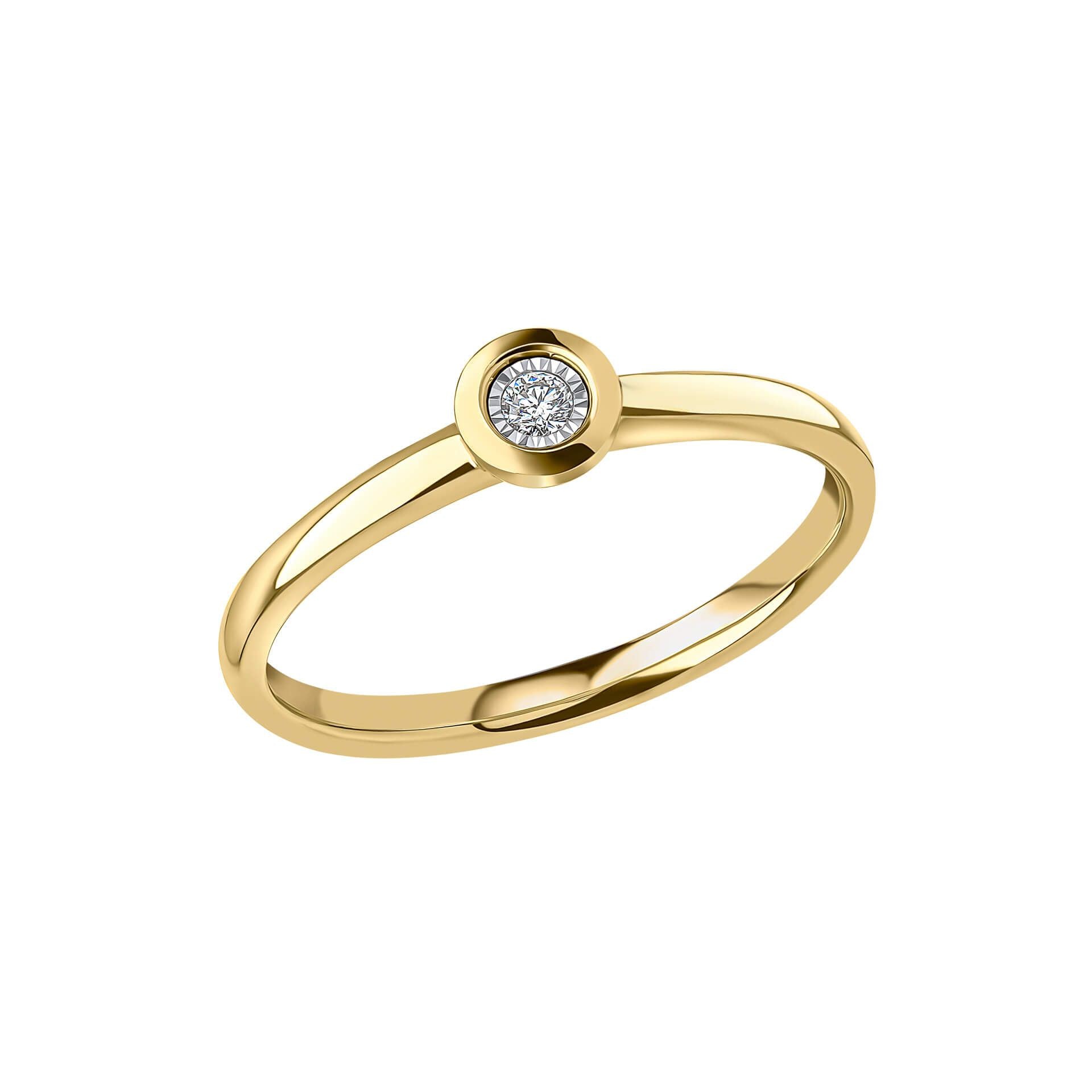 Round Bezel Diamond Ring