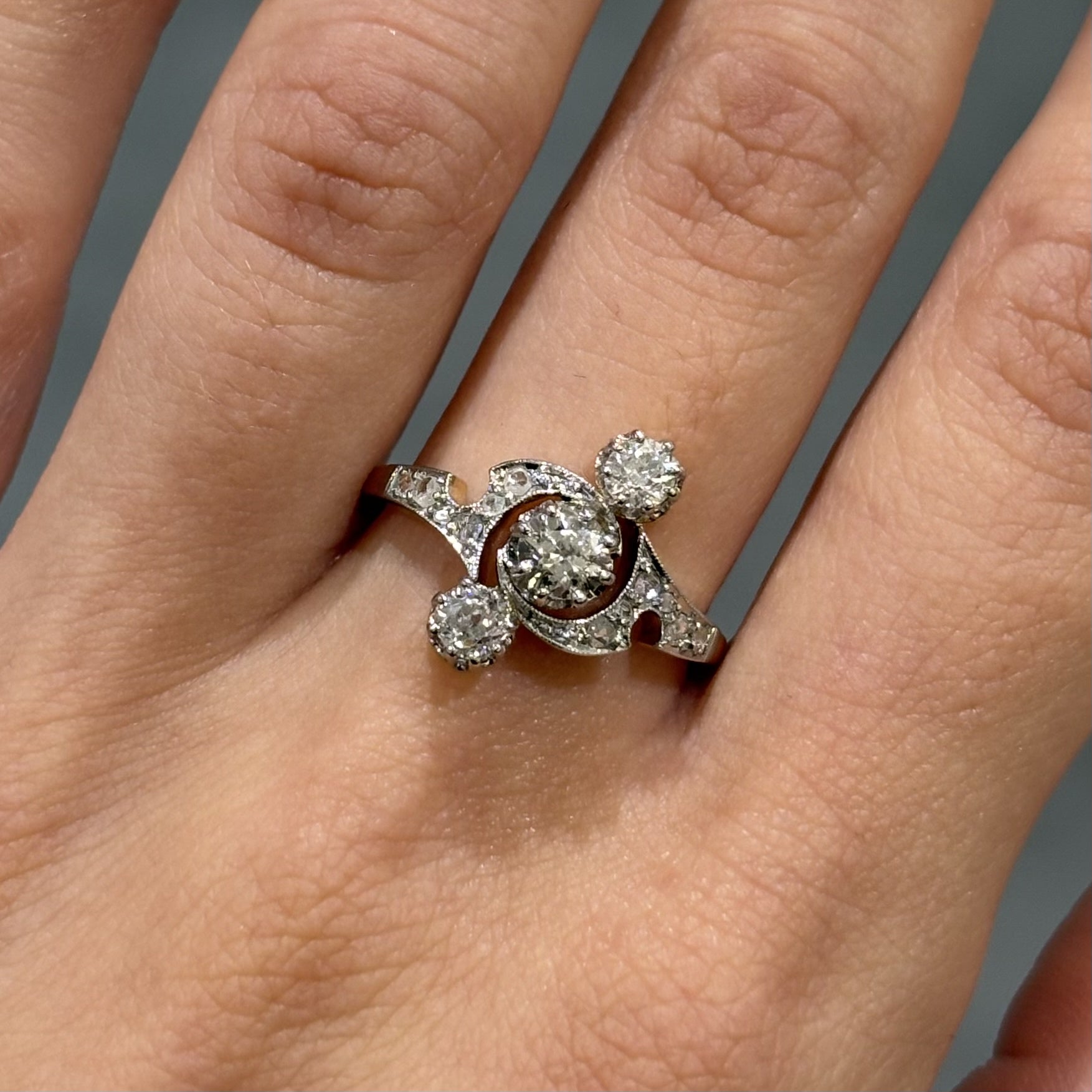 Pre-Owned Antique 0.60ct Old European &amp; Rose Cut Diamond Ring