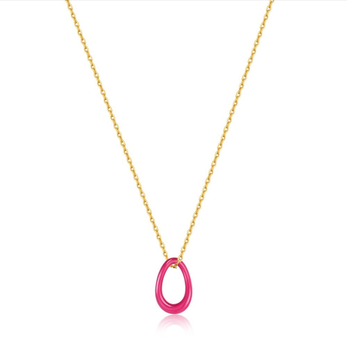 Enamel Twisted Pendant Necklace