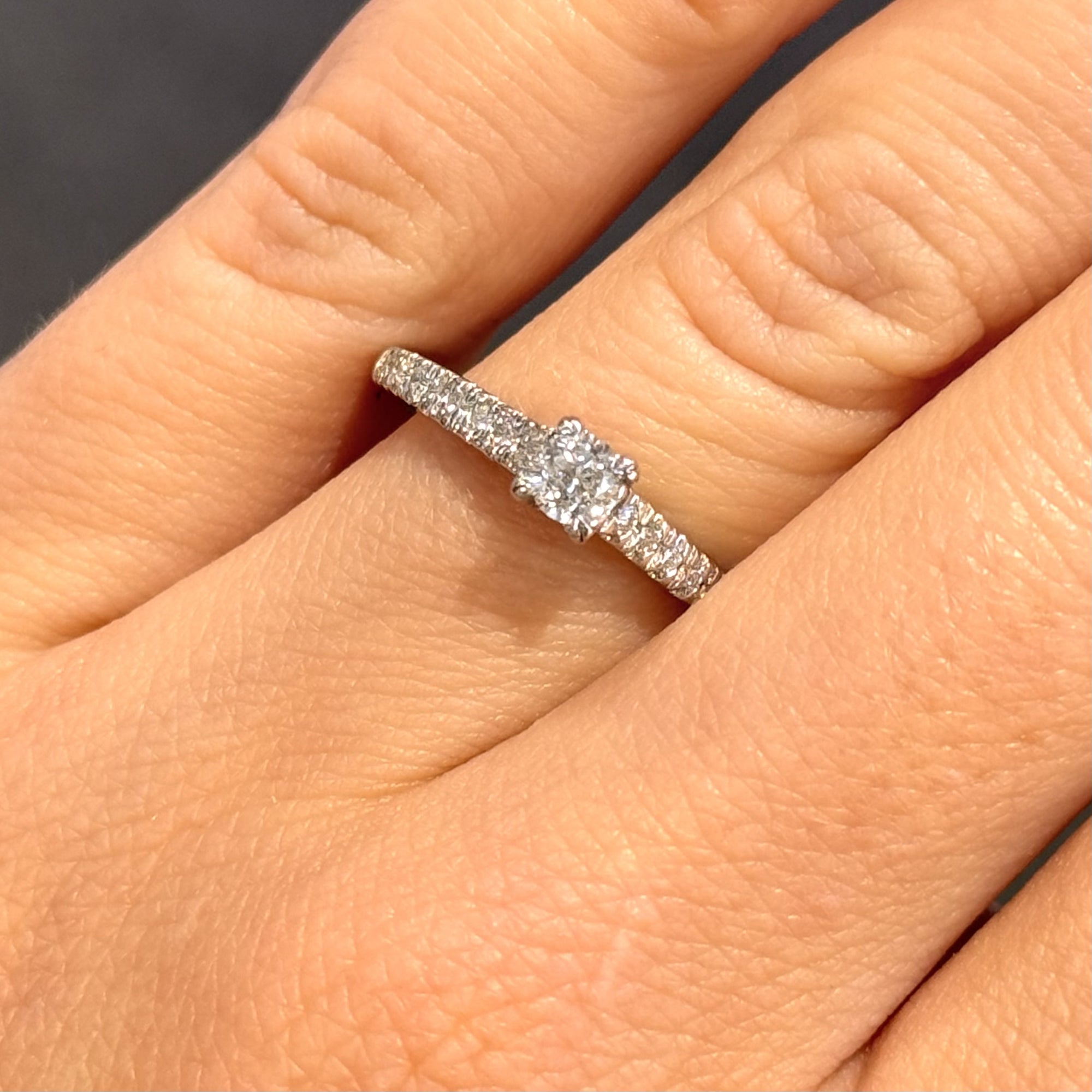 Pre-Owned Platinum 0.40ct Diamond Solitaire Ring