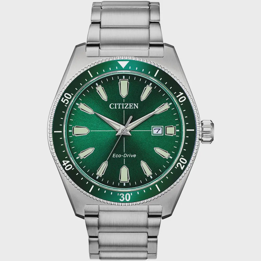 Gents Citizen Sport Watch With Green Dial