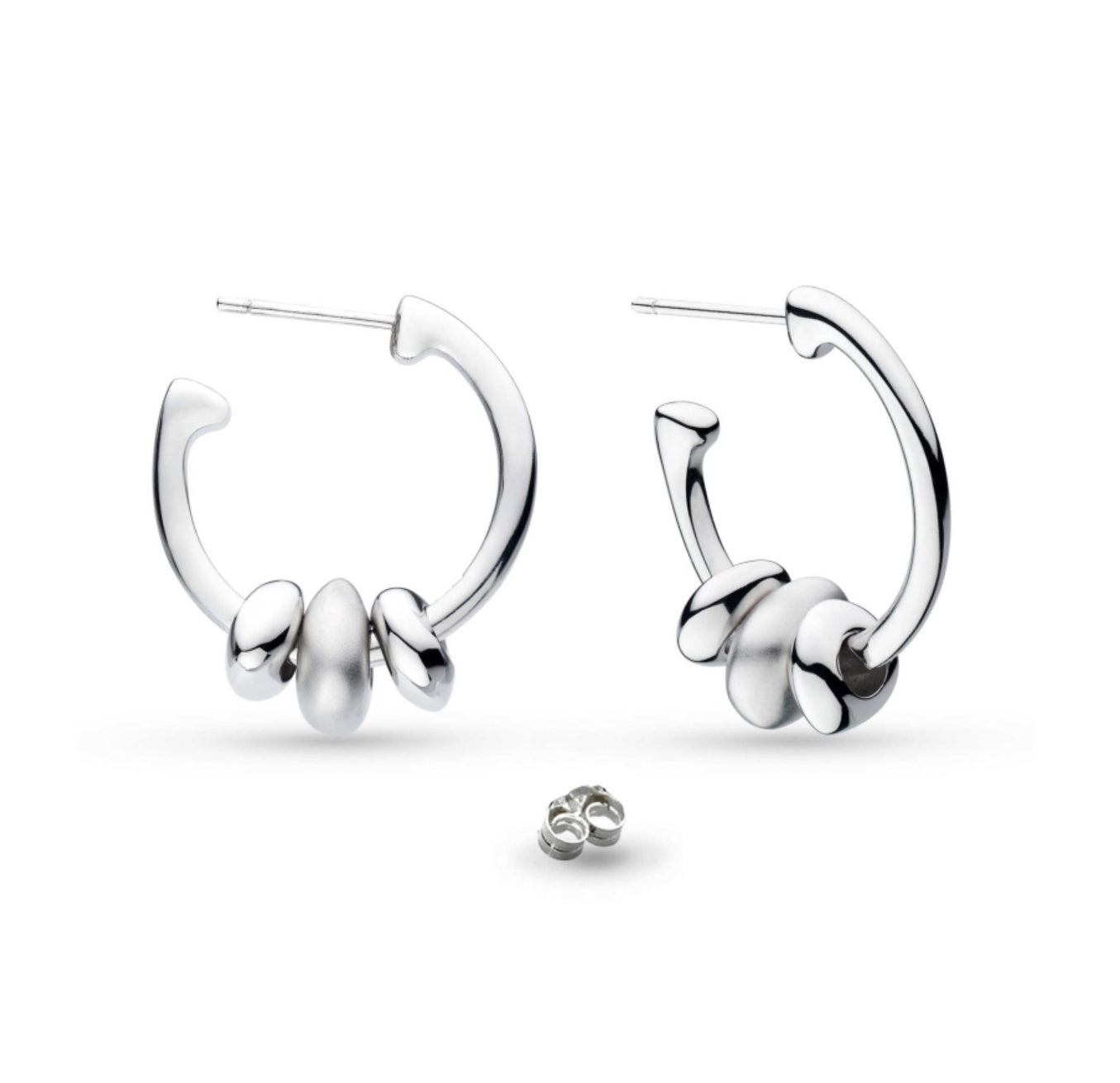 Coast Tumble Sand Silver Hoop Earrings