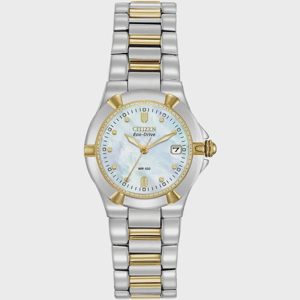 Ladies Two Tone Eco Drive Bracelet Watch