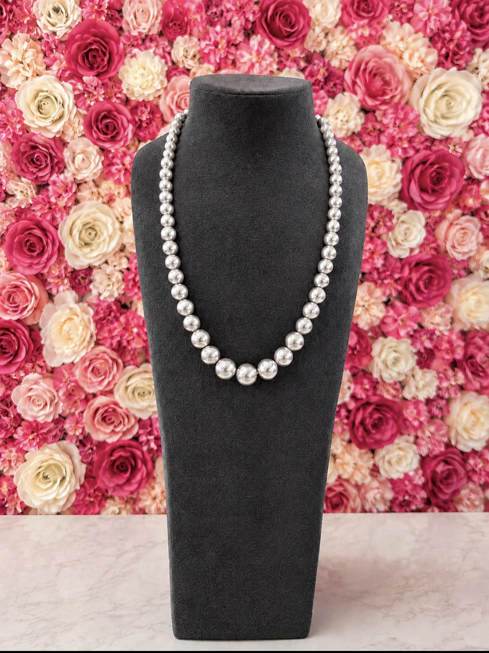 Pre-Owned Tiffany &amp; Co Silver HardWear Ball Necklace 16"