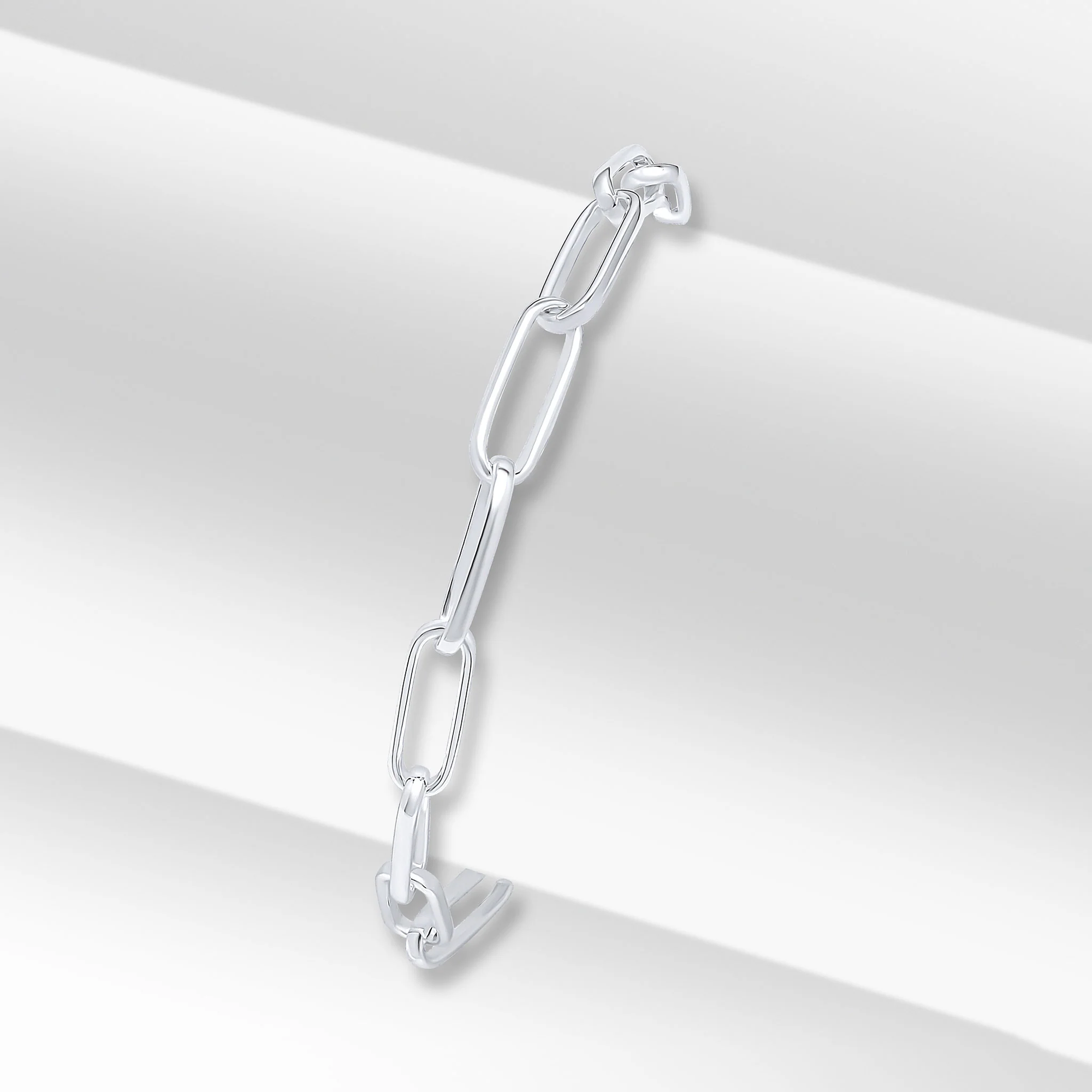 Sterling Silver Handmade Paperchain Link Bracelet