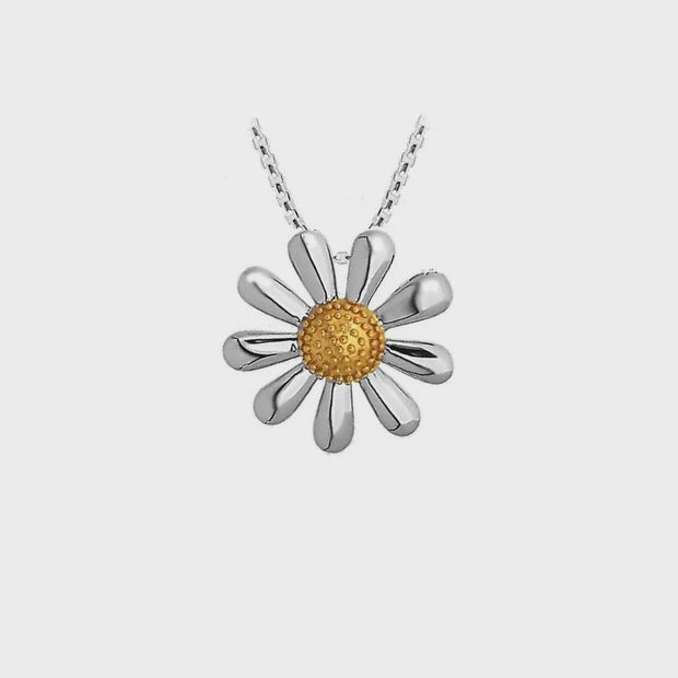 Sterling Silver English Daisy Necklace