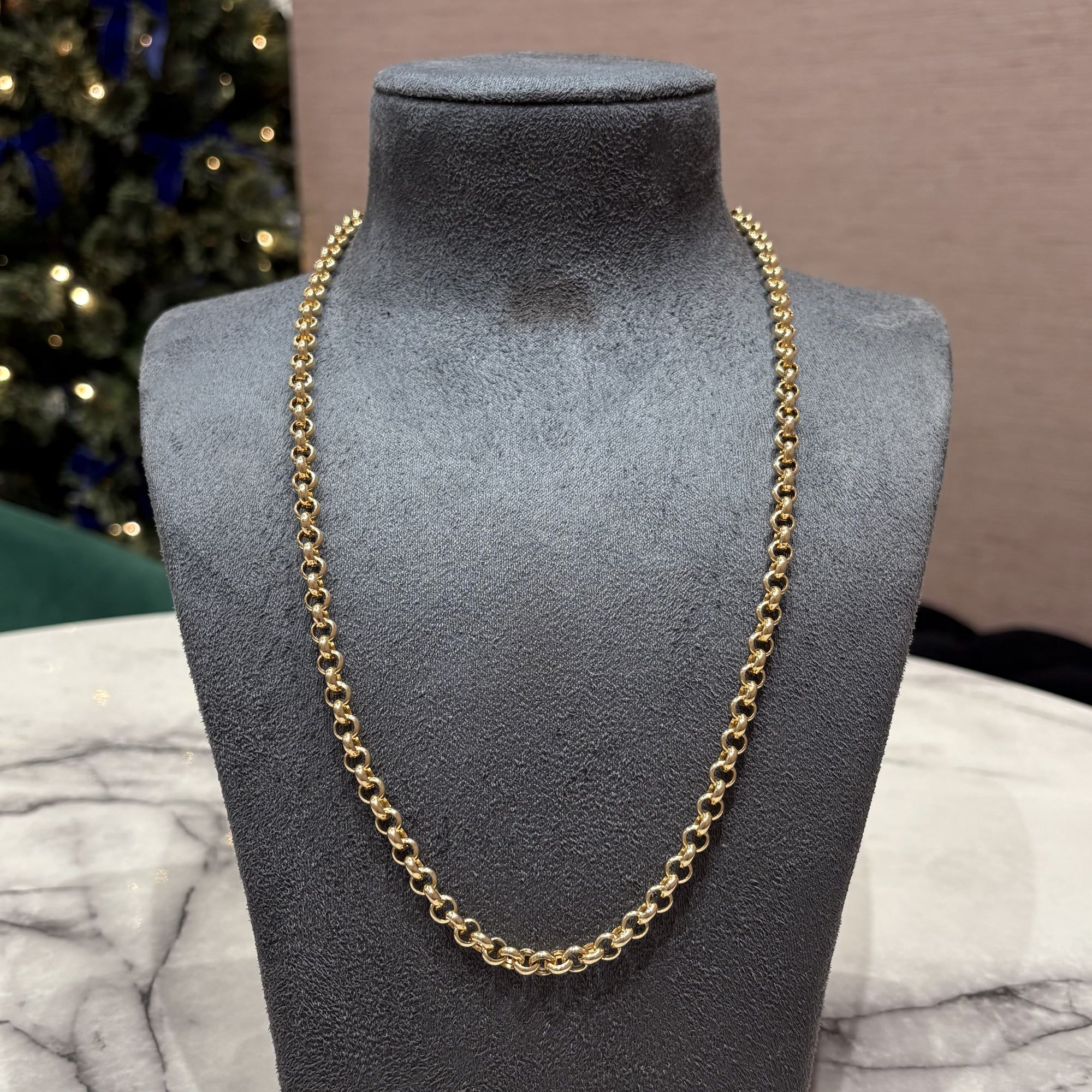 Pre-Owned 9ct Yellow Gold 24” Belcher Chain 19g