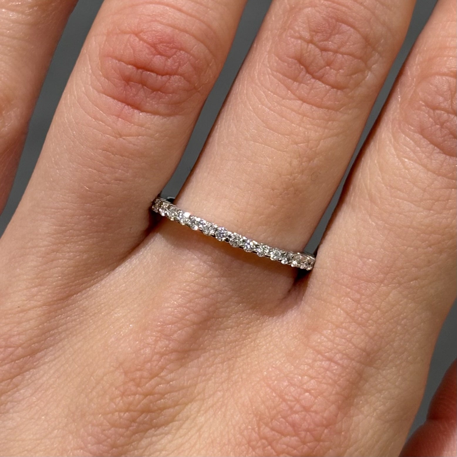 Pre-Owned Platinum 0.19ct Diamond Claw Set 1/2 Eternity Ring
