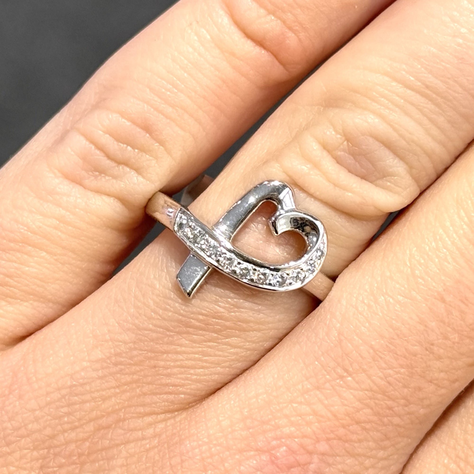 Pre-Owned Tiffany &amp; Co 18ct White Gold Paloma Picasso Loving Hearts Diamond Ring
