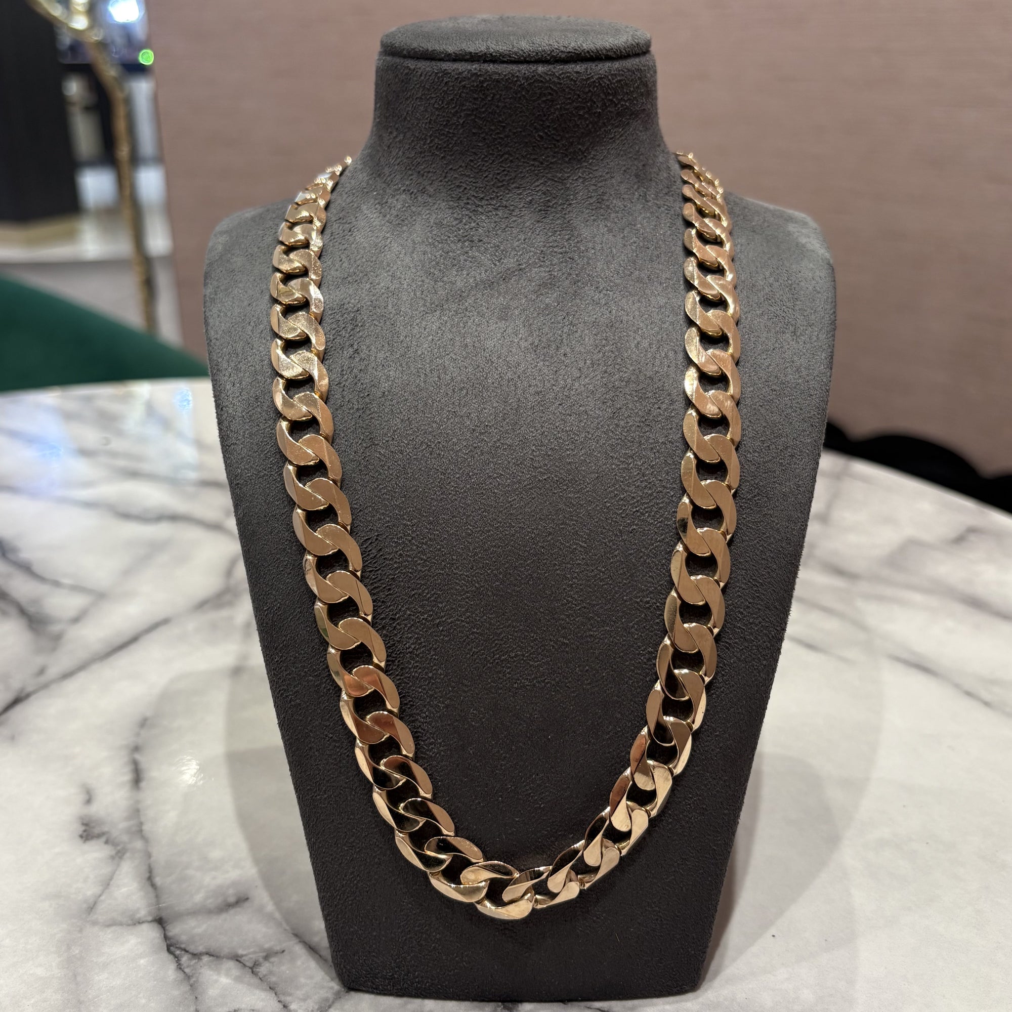 Pre-Owned 9ct Yellow Gold 22” Curb Chain 99.1g