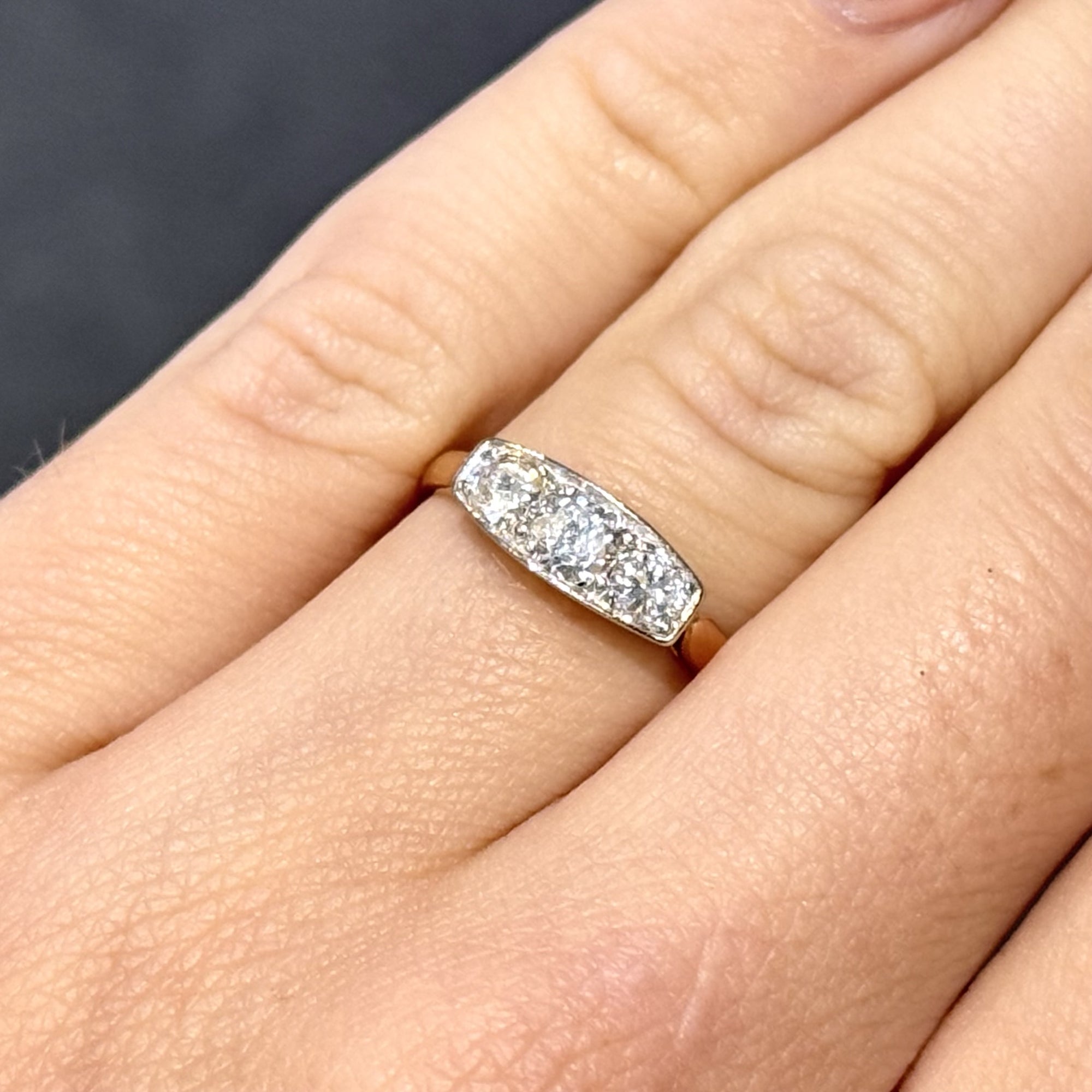 Pre-Owned Vintage 3 Stone 0.59ct Diamond Ring