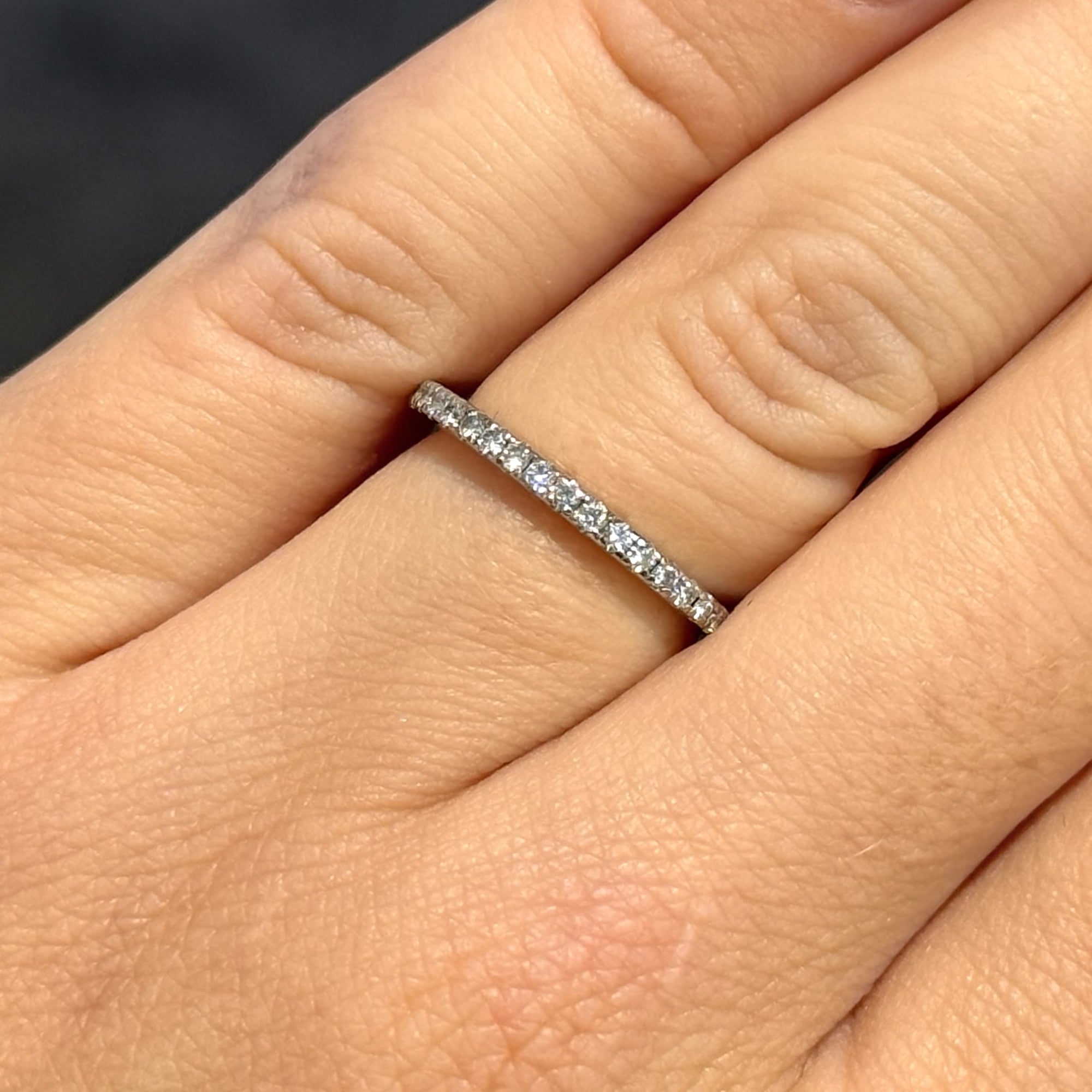 Pre-Owned Vera Wang 18ct White Gold 0.23ct Diamond 1/2 Eternity Ring
