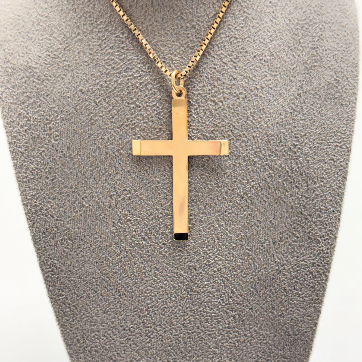 Pre-Owned 9ct Yellow Gold Flat Cross 2.5g