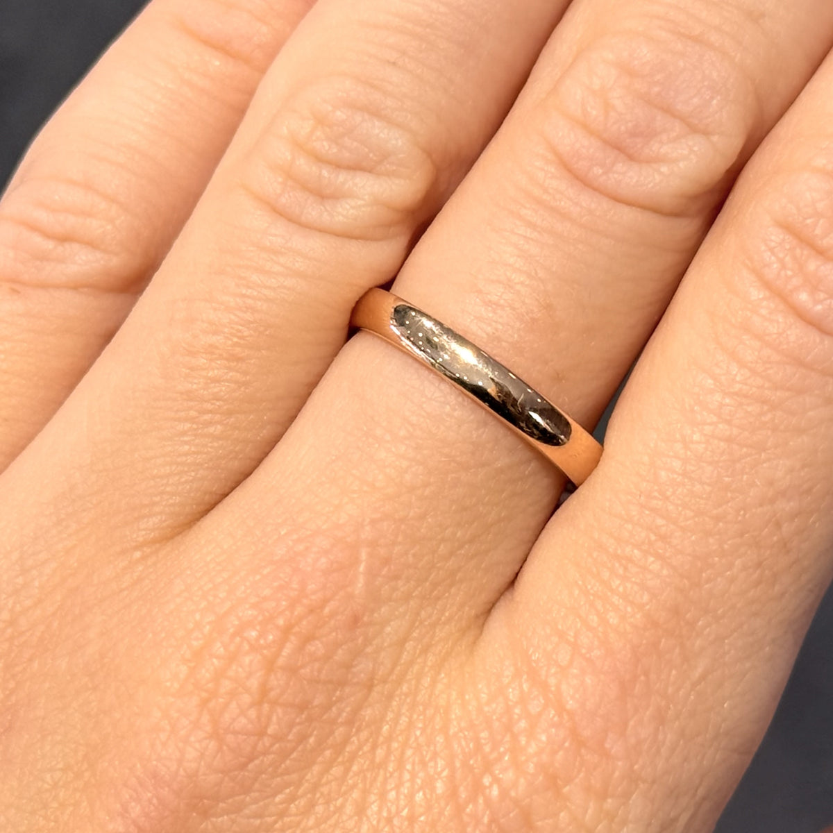 Pre-Owned Vintage Rare 12ct Rose Gold Band Ring C.1929