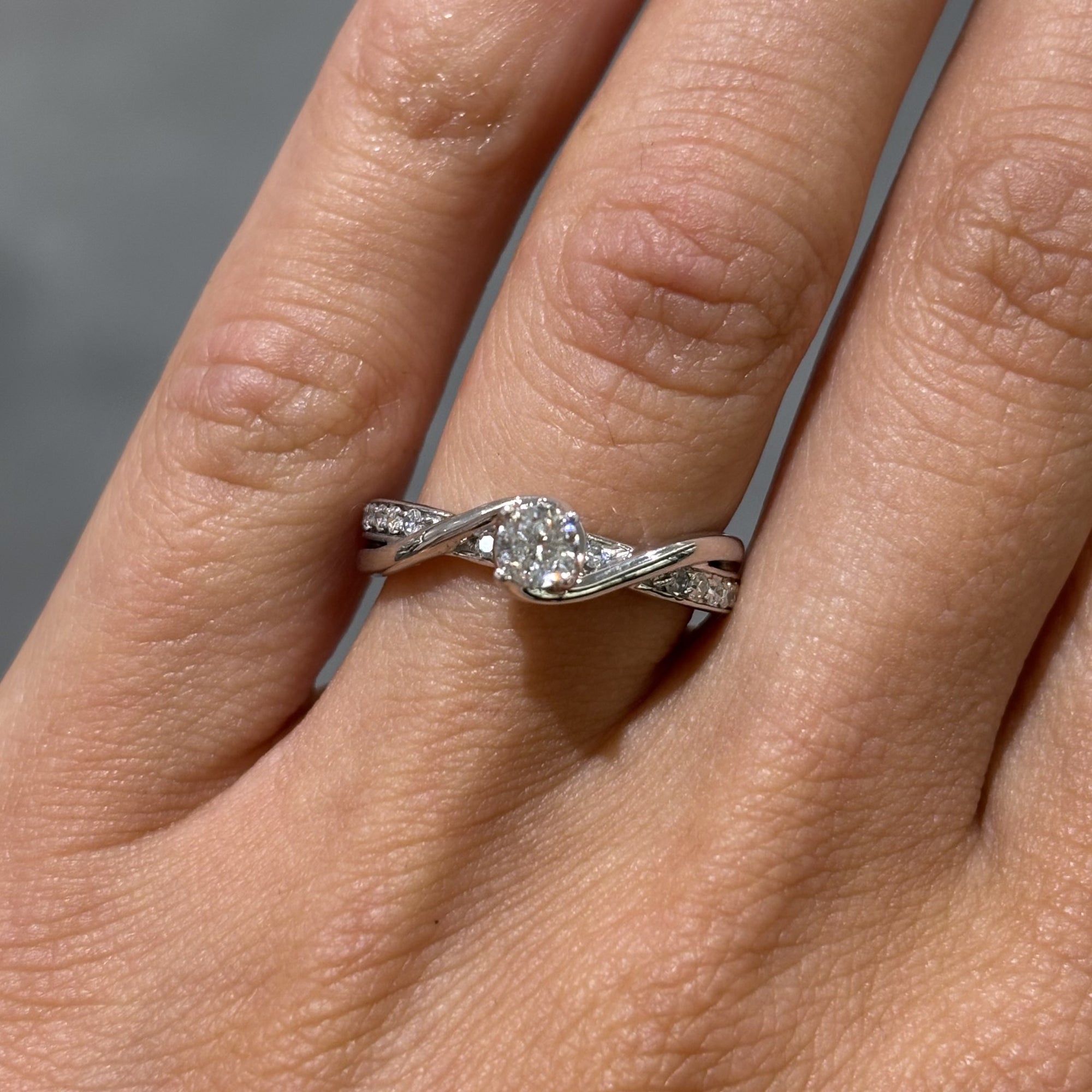 Pre-Owned 18ct White Gold 0.33ct Diamond Solitaire Ring
