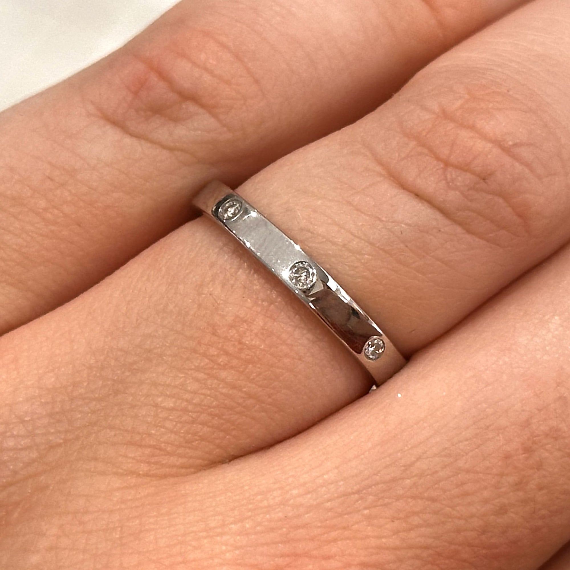 Pre-Owned 18ct White Gold Diamond Band Ring 0.15ct