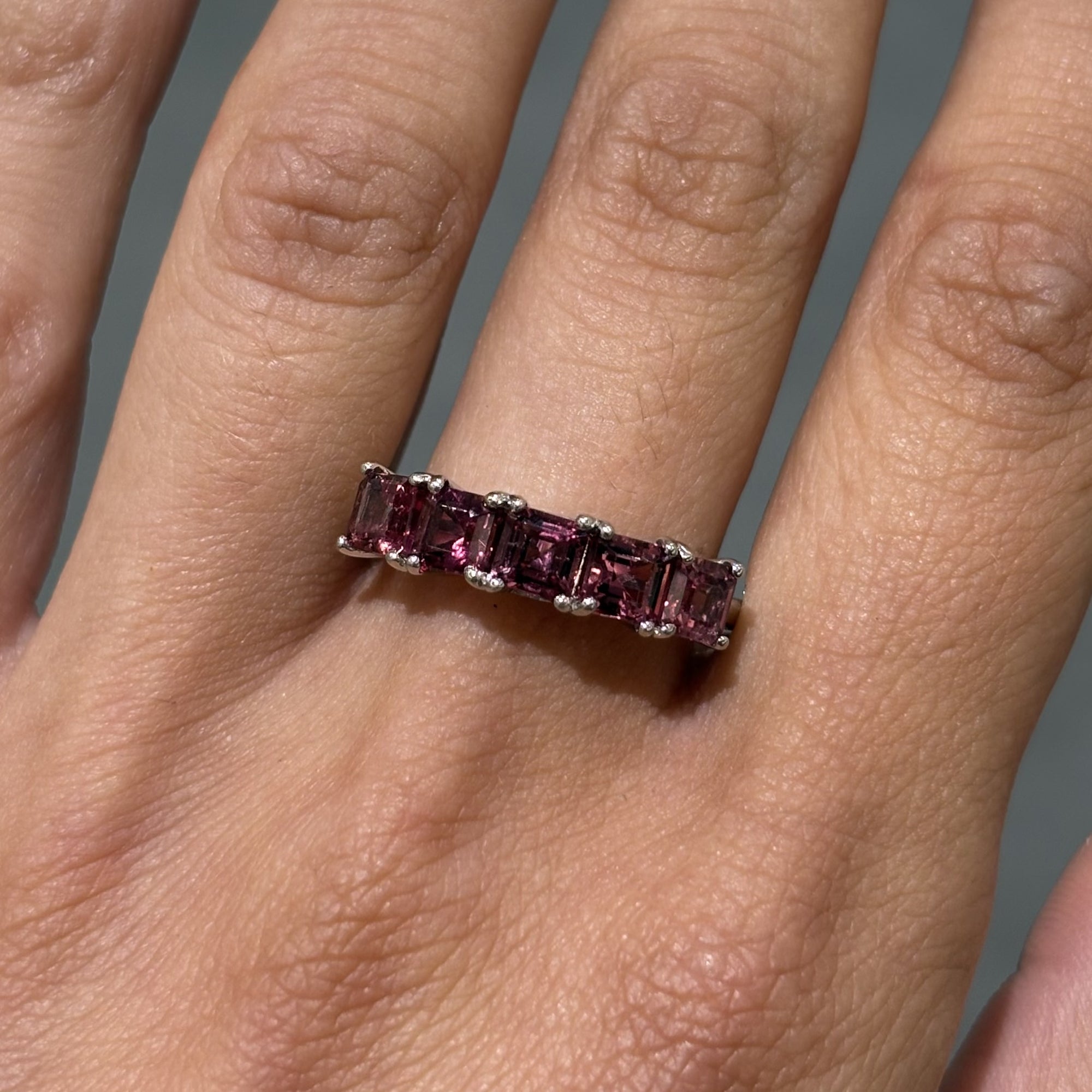 Pre-Owned Platinum 1.65ct Tourmaline 5 Stone Ring