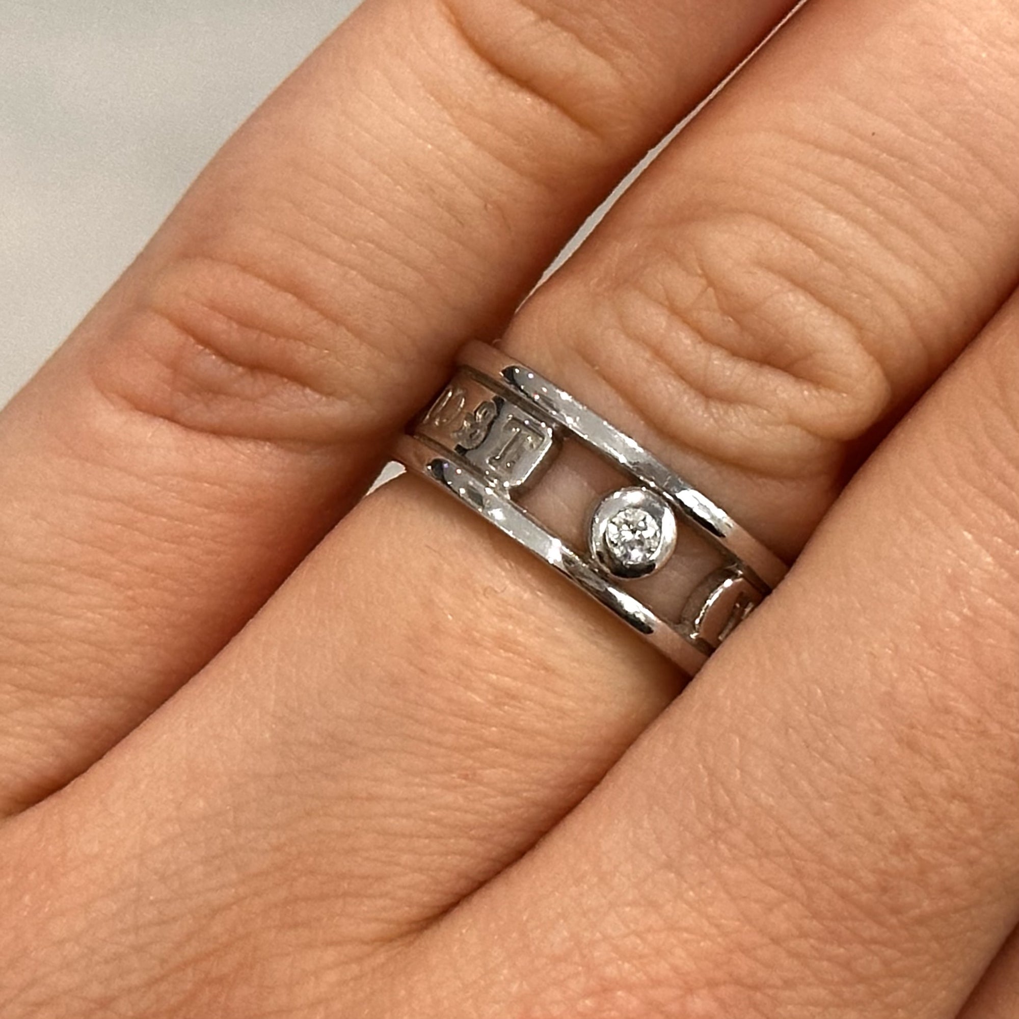 Pre-Owned Tiffany&amp;Co 18ct White Gold 1837 Elements Diamond Ring