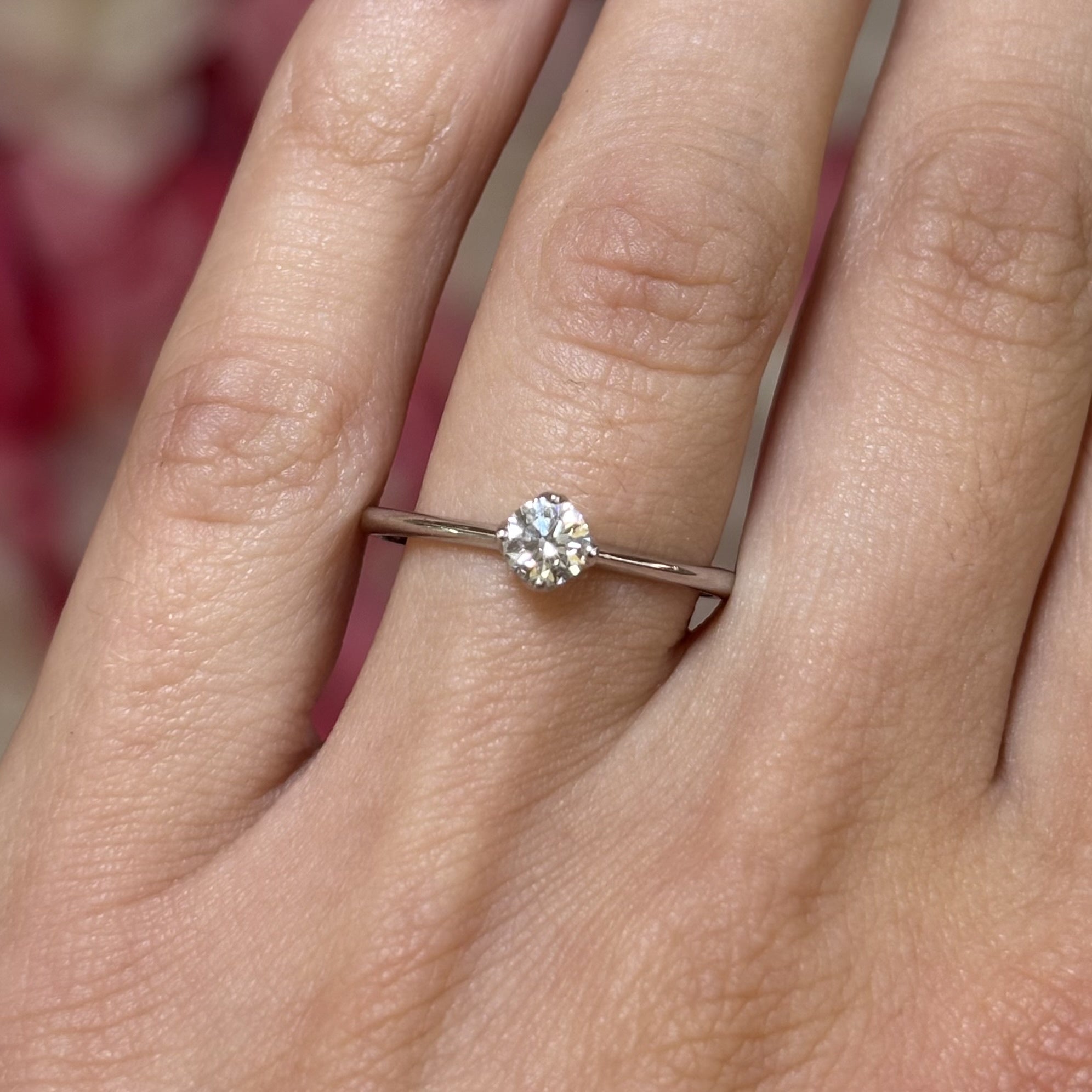 18ct White Gold  0.29ct Claw Set Diamond Solitaire