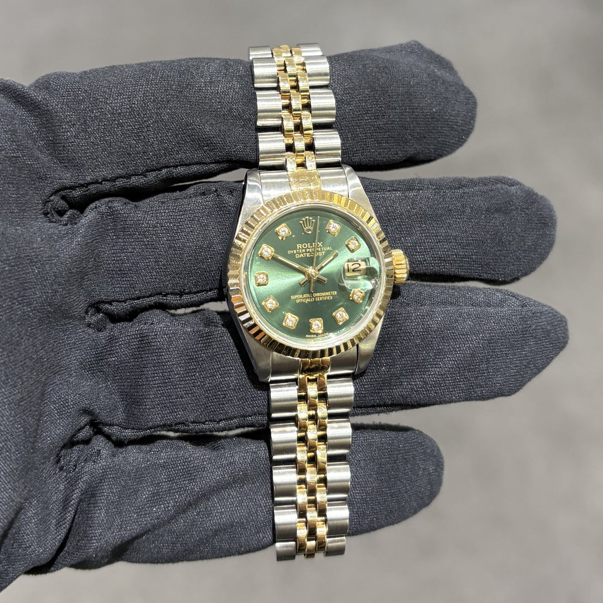 Pre-Owned Rolex Datejust Custom ‘Olive’ Dial Ladies Watch 69173